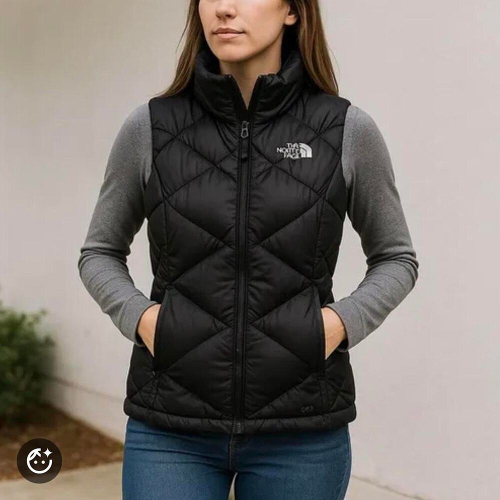 The north face 550 black vest puffer